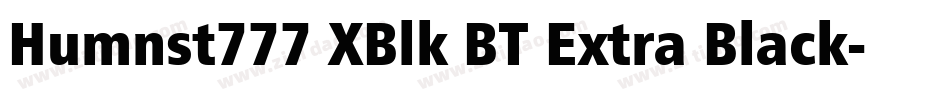 Humnst777 XBlk BT Extra Black字体转换